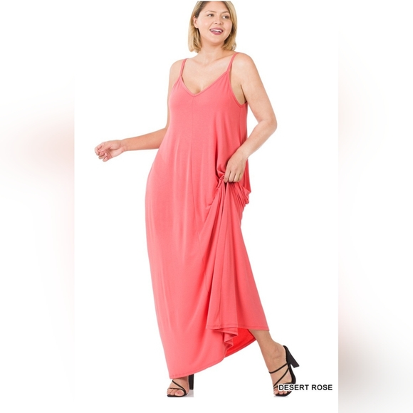 Zenana Outfitters Dresses & Skirts - #113 Zenana Cami Maxi Dress plus size